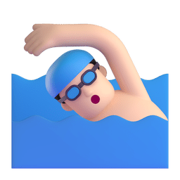 男生游泳：较浅肤色