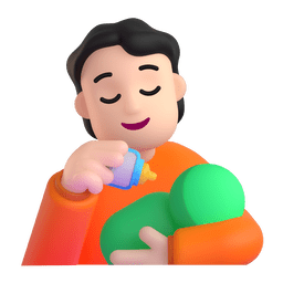 喂宝宝的人：较浅肤色