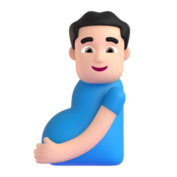 怀孕的男人：较浅肤色