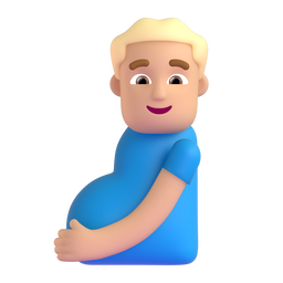 怀孕的男人：中等浅肤色