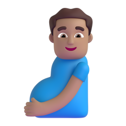 怀孕的男人：中等肤色