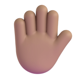 举起手：中等肤色
