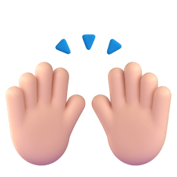 举双手：较浅肤色