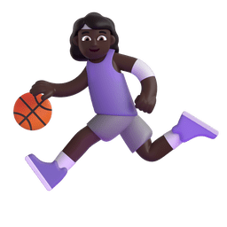 Woman Bouncing Ball: Dark Skin Tone Woman Bouncing Ball: Dark Skin Tone