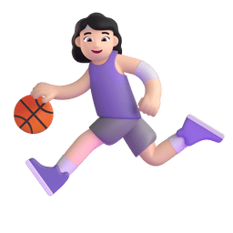 Woman Bouncing Ball: Light Skin Tone Woman Bouncing Ball: Light Skin Tone