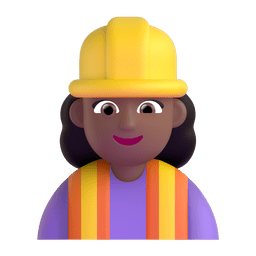 女建筑工人：中等深肤色