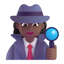 Woman Detective: Medium-Dark Skin Tone Woman Detective: Medium-Dark Skin Tone