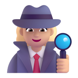 Woman Detective: Medium-Light Skin Tone Woman Detective: Medium-Light Skin Tone
