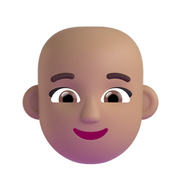 女人：中等肤色，秃顶