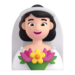 戴头纱的女人：较浅肤色