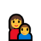 Семья: женщина мальчик