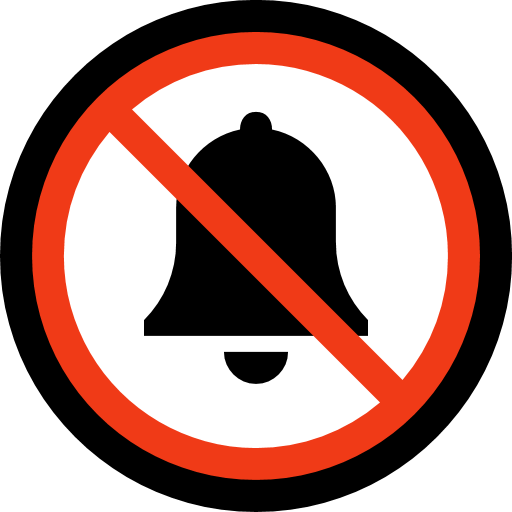 Campana Con Signo De Cancelación
