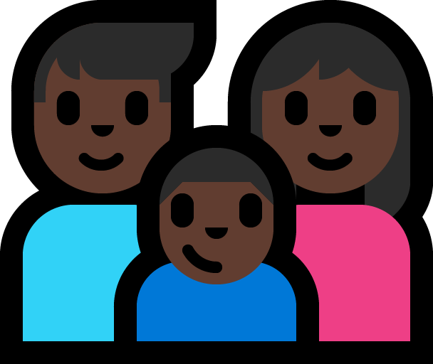 Familie - Man: Donkere Huidskleur, Vrouw: Donkere Huidskleur, Jongen: Donkere Huidskleur