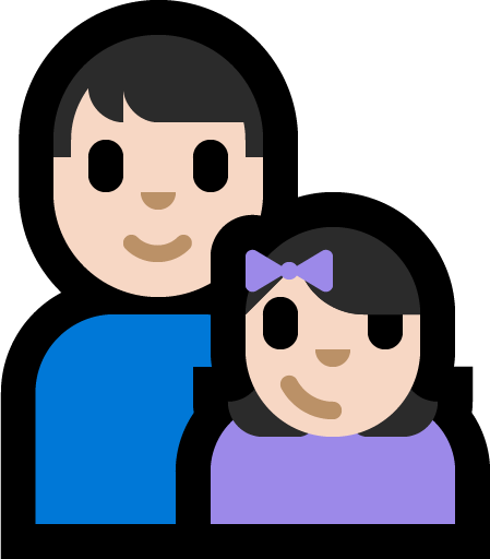 Familie - Man: Lichte Huidskleur, Meisje: Lichte Huidskleur