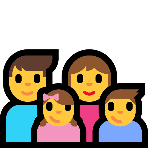 Gezin: Man, Vrouw, Meisje, Jongen