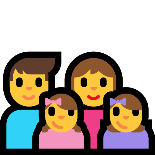 Gezin: Man, Vrouw, Meisje, Meisje