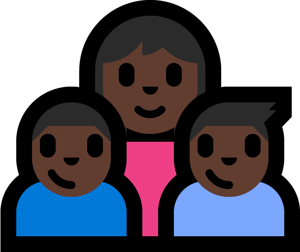 Familie - Vrouw: Donkere Huidskleur, Jongen: Donkere Huidskleur, Jongen: Donkere Huidskleur