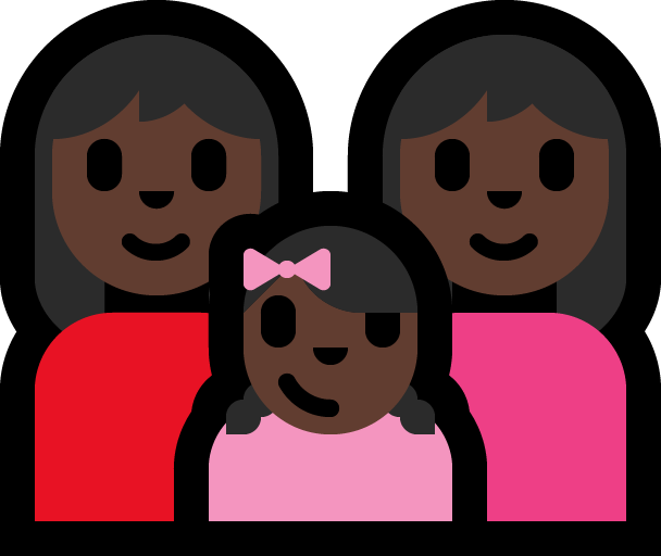 Familie - Vrouw: Donkere Huidskleur, Vrouw: Donkere Huidskleur, Meisje: Donkere Huidskleur