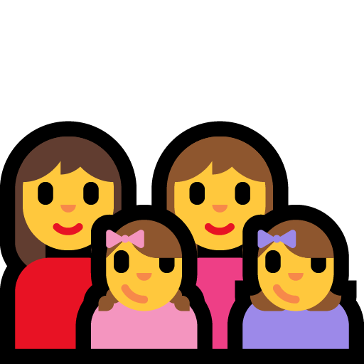 Gezin: Vrouw, Vrouw, Meisje, Meisje