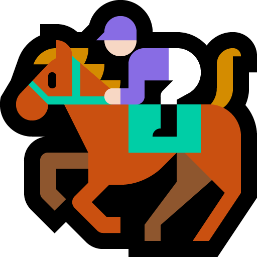 Jockey op renpaard: Lichte Huidskleur