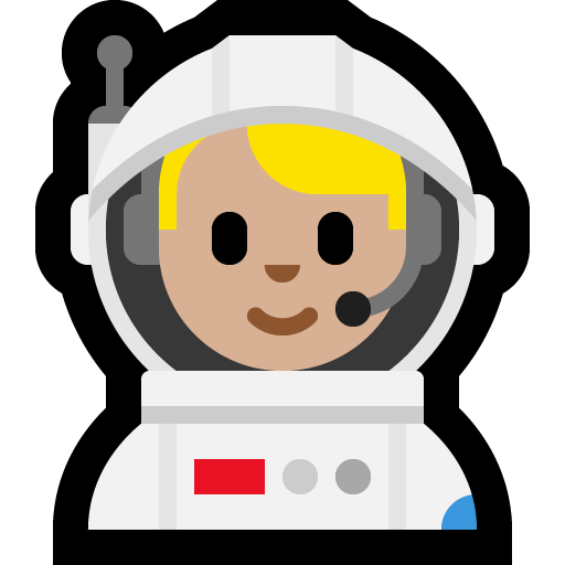 Mannelijke astronaut: Middellichte Huidskleur