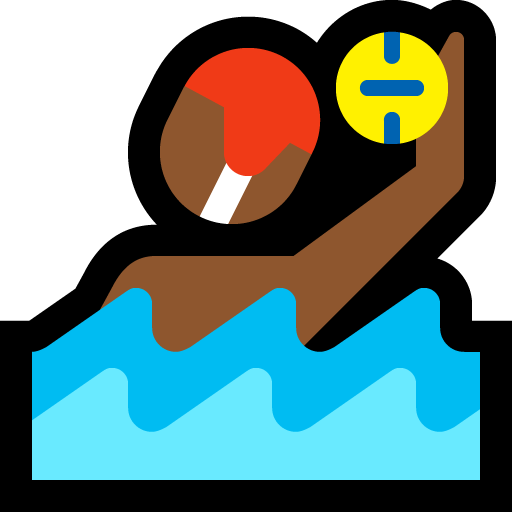 Man die waterpolo speelt: Middeldonkere Huidskleur
