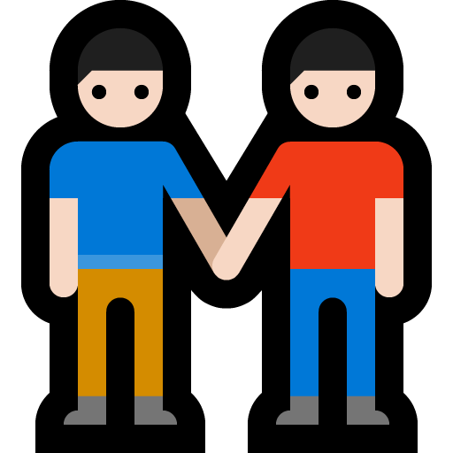 Mannen hand in hand: Lichte Huidskleur