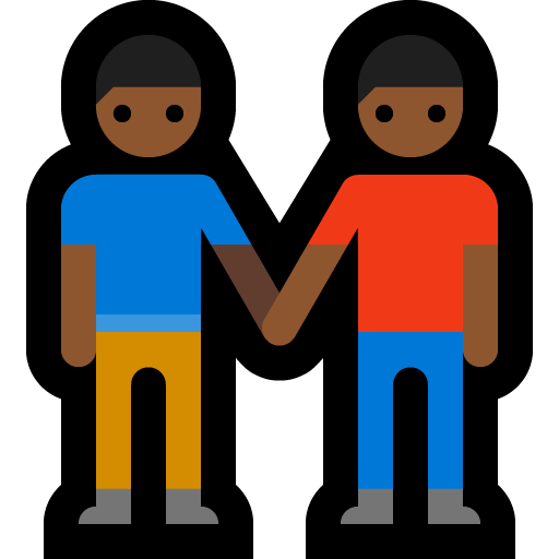 Mannen hand in hand: Middeldonkere Huidskleur