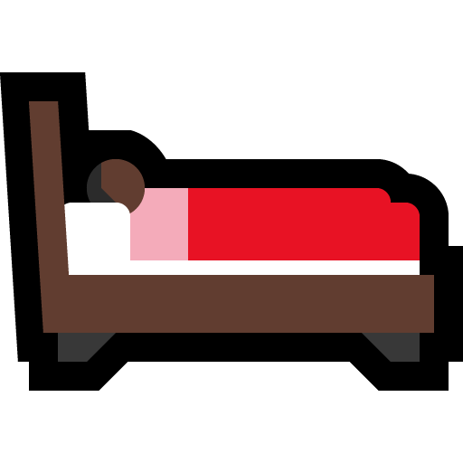 Persoon in bed: Donkere Huidskleur