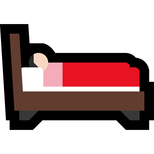 Persoon in bed: Lichte Huidskleur