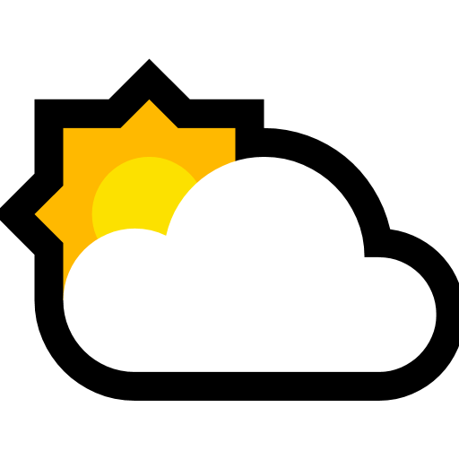 Zon achter wolk
