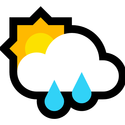Zon achter regenwolk