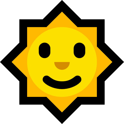 Zon met gezicht