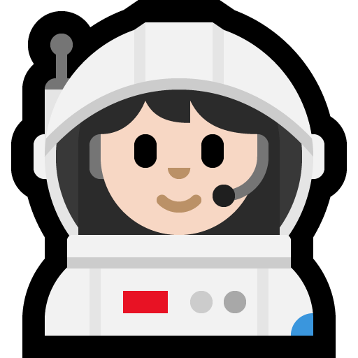 Astronaute: Lichte Huidskleur