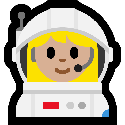 Astronaute: Middellichte Huidskleur