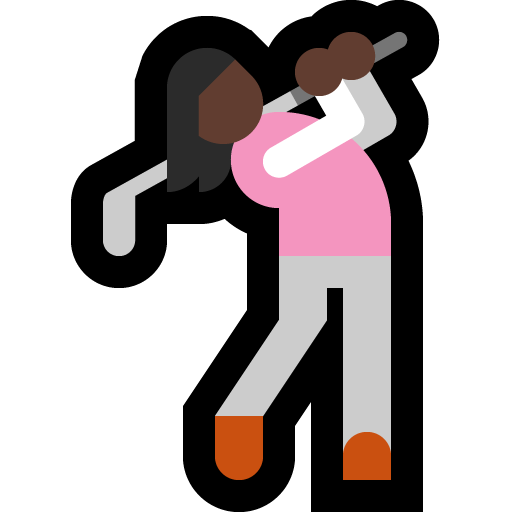 Mujer Jugando Al Golf: Tono de Piel Oscuro