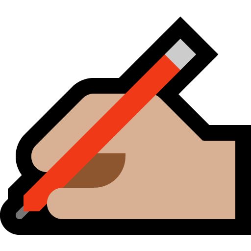 Schrijvende hand: Middellichte Huidskleur
