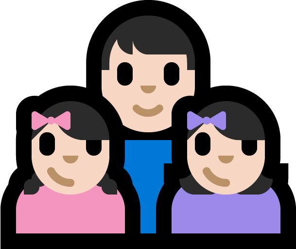 Keluarga - Pria: Warna Kulit Cerah, Anak perempuan: Warna Kulit Cerah, Anak perempuan: Warna Kulit Cerah