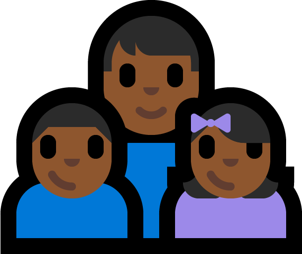 Keluarga - Pria: Warna Kulit Gelap-Sedang, Anak laki-laki: Warna Kulit Gelap-Sedang, Anak perempuan: Warna Kulit Gelap-Sedang