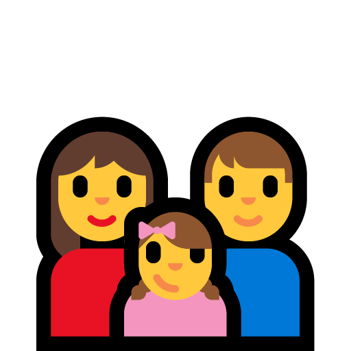 Keluarga: Wanita, Pria, Anak Perempuan