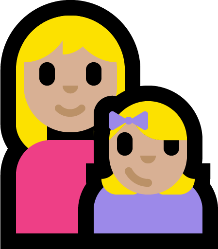 Keluarga - Wanita: Warna Kulit Cerah-Sedang, Anak perempuan: Warna Kulit Cerah-Sedang