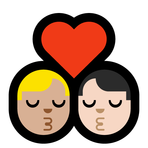 Ciuman: Pria, Pria, Warna Kulit Cerah-Sedang, Warna Kulit Cerah