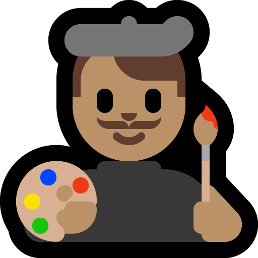 Seniman pria: Warna Kulit Sedang