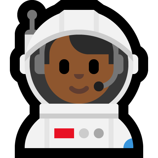 Astronaut pria: Warna Kulit Gelap-Sedang