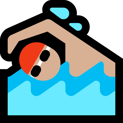 Pria berenang: Warna Kulit Cerah-Sedang