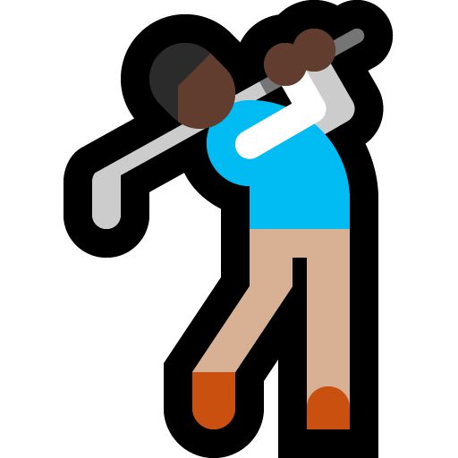 Orang bermain golf: Warna Kulit Gelap