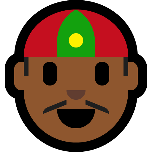 Orang dengan topi Tionghoa: Warna Kulit Gelap-Sedang