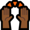 Mengangkat tangan: Warna Kulit Gelap-Sedang