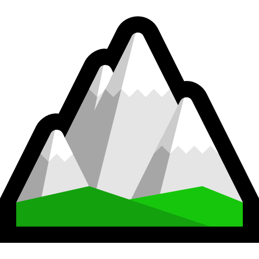 Gunung dengan puncak bersalju