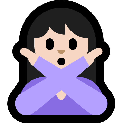 Wanita mengisyaratkan TIDAK: Warna Kulit Cerah